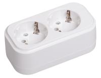 IEK Розетка переносная разб. К02 2 места CLASSIC