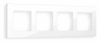 Рамка ALFA Qubi (Белый глянец) 4-ая AF250104