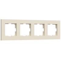 Рамка из поликарбоната на 4 поста Slab айвори софт W0042962