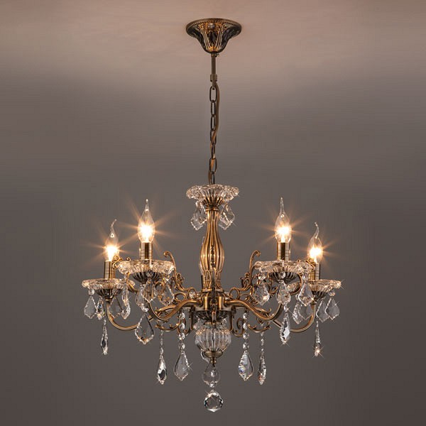 Люстра с хрусталем 3281/5 античная бронза Eurosvet Elisha Люстра с хрусталем 3281/5 античная бронза Eurosvet Elisha