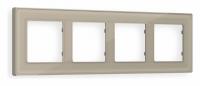 Рамка ALFA Arctic (Серо-бежевый Стекло органическое) 4-ая AF580364