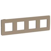 SE Unica Studio Песочная/Антрацит Рамка 4-ная