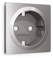 Лицевая панель ALFA (Сталь матовый) для электрической розетки с заземлением QUANT AP5060