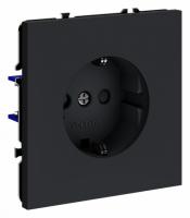 Розетка встраиваемая VOLTUM S70 с заземлением и защитными шторками, 16А, (графит)