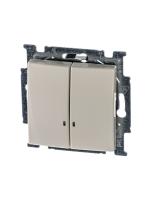 ABB BJB Basic 55 Беж Выключатель 2-клавишный с подсветкой