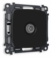 Комплект механизма TV розетки проходной OMEGA MO813030 Черный матовый 5-1000 MHz 4dB QUANT