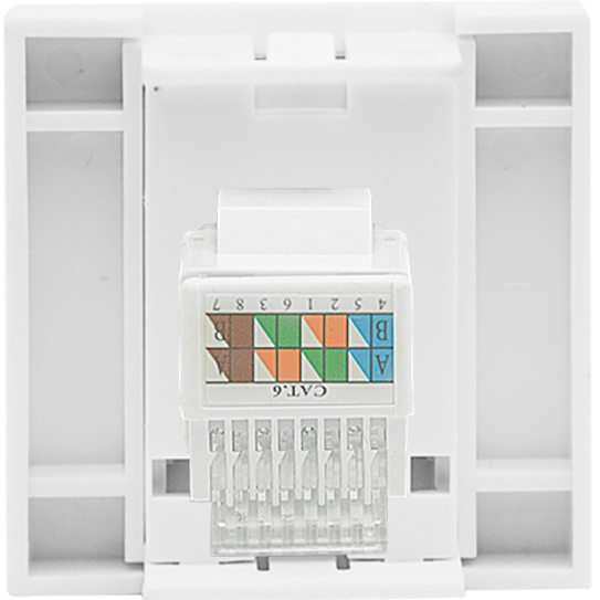 Donel Розетка DEC RJ45 UTP кат.6, 2мод., бел. (45х45мм), серия (тип) DEC, DECF12EW6