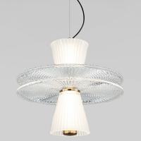 ПОДВЕСНОЙ СВЕТИЛЬНИК С АКРИЛОВЫМ И СТЕКЛЯННЫМИ ПЛАФОНАМИ 40028/1 LED белый Eurosvet Titania