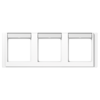 JUNG A 500 Белая Рамка 3-ая с шильдиком горизонтальная