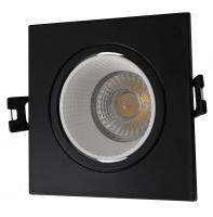 DK3071-BK+WH Встраиваемый светильник, IP 20, 10 Вт, GU5.3, LED, черный/белый, пластик