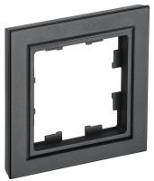 IEK BRITE Рамка 1-мест. РУ-1-БрЧ черн.