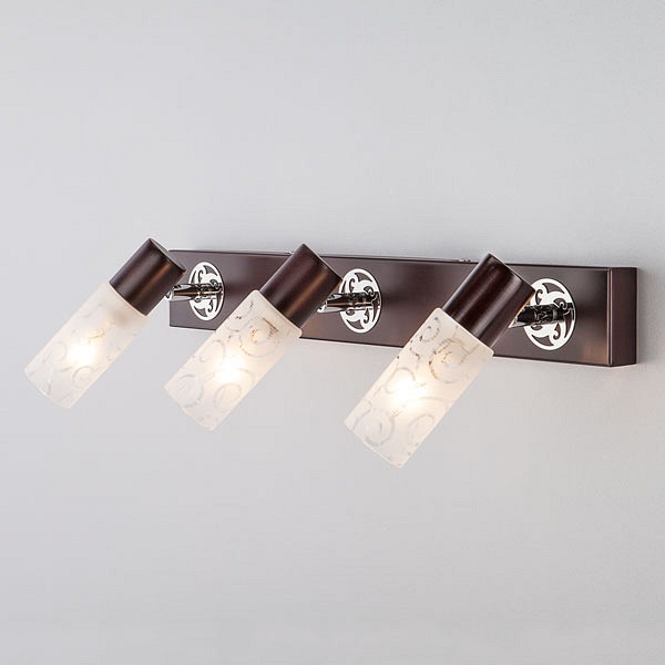 Бра со стеклянными плафонами 21130/3 хром / венге Eurosvet Astoria