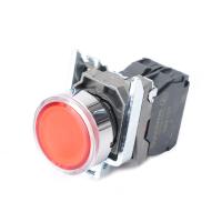 Systeme Electric Кнопка SB4 с подсветкой в сборе модуль 22мм красная металл 230-240ВAC 1НЗ