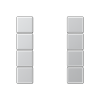 JUNG комплект накладок 4гр алюминий