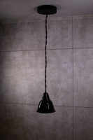 BIRONI Кампана Керамика Черный Светильник на витом проводе(цвет черный), 1 плафон, 73/119