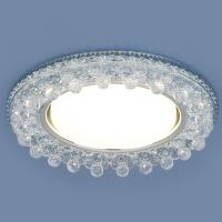 Встраиваемый точечный светильник с LED подсветкой 3025 GX53 CL прозрачный Elektrostandard Dropa a041264