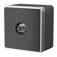 ТВ-розетка оконечная Gallant графит рифленый W5083004