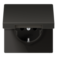 JUNG LS990 Алюминий Розетка штепсельная Schuko 16A 250V с защитой от детей и откидной крышкой