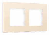 Рамка ALFA Qubi (Бежевый матовый) 2-ая AF250332