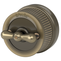 Выключатель на 4 положения двухклавишный бронзовый ретро W5720012