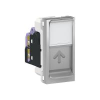 SE Unica Modular Алюминий Розетка компьютерная, RJ45, одиночная кат. 6 STP, 1 модуль