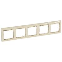 Legrand Valena Крем/Золото Рамка 5-ая горизонт.