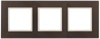 ЭРА 14-5103-31 Elegance Мокко/сл.кость Стекло Рамка 3-ая