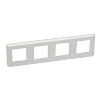 Legrand Mosaic Алюминий Рамка пластиковая Горизонтальная 4х2 модуля