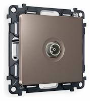 Комплект механизма TV розетки оконечной ALFA MA643010 Темная бронза матовый 50-870 MHz 1dB QUANT