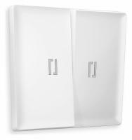 Лицевая панель ALFA (Белый матовый) для 2-кл выключателей с подсветкой QUANT AP1240