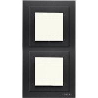 ABB Zenit Рамка монтажная 2-постовая, 2-модульная, рамка+набор монтажный IP55, FM, антрацит