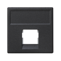 Simon Connect Графит Адаптер на 1 конектор RJ45 SimonConnect, AMP(S110,SL110,SLt),Brand-Rex,RIT, 45х45мм