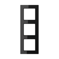 JUNG A creation Стекло Черное Рамка 3-ая