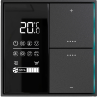 Donel Многофункциональный комнатный термостат KNX, ЖК-экран, встроенный датчик температуры, метеорит, DTS5392MB