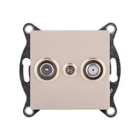 Розетка двойная TV (мама) + спутниковая SAT, золотой Kollinger REA-035GD для Aspekt, Eleganz, Reflex