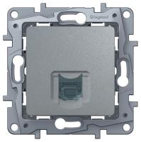Legrand Etika Алюминий Розетка комп (RJ45) 6 категория  UTP