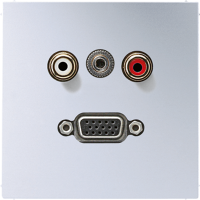 JUNG 2x Cinch Audio (RCA) / Stereo Jack (TRS 3.5 mm) / VGA, алюминий