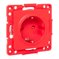 EKF PROxima Стокгольм Механизм Розетки 1-местной с/з 16А винтовые клеммы красный с защ. штор.
