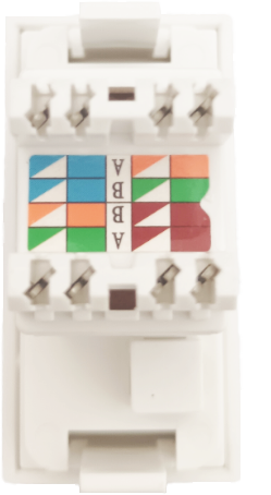 Donel Розетка DEC RJ45 UTP кат.6a, 1мод., бел. (22.5х45мм), DECF12W6A