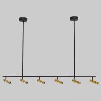 Потолочный светодиодный светильник 20252/6 LED черный/латунь Eurosvet Epiphania