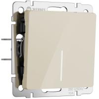 Выключатель одноклавишный проходной с подсветкой (айвори акрил) W1112143