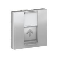 SE Unica Modular Алюминий Панель лицевая RJ45, одиночная без коннектора, 2 модуля