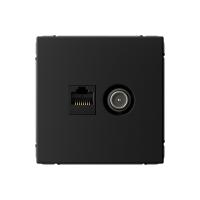 Systeme Electric ArtGallery Карбон Розетка двойная ТВ + компьютерная RJ45, кат. 5Е