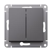 Systeme Electric AtlasDesign Базальт Переключатель 2-клавишный перекрестный, 2 x сх. 7, 10АХ, механизм