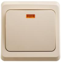 SE Этюд Крем Выключатель кнопочный 1-клавишный с подсветкой