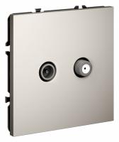 Розетка телевизионная встраиваемая VOLTUM S70 оконечная TV+SAT, (кашемир) Розетка телевизионная встраиваемая VOLTUM S70 оконечная TV+SAT, (кашемир)