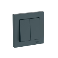 Systeme Electric AtlasDesign Изумруд Выключатель 2-клавишный, сх.6, 10АХ, в сборе, быстрозажим. клем.