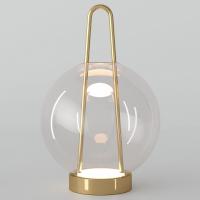 Настольный светодиодный светильник со стеклянным плафоном 80507/1 латунь Eurosvet Frasco