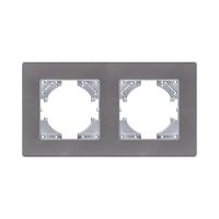 Рамка 2-постовая, серый Kollinger Eleganz Acryl EA2GY