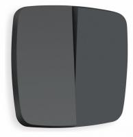 Лицевая панель OMEGA (Графит Мягкое касание) для 2-клавишных выключателей QUANT OP9030